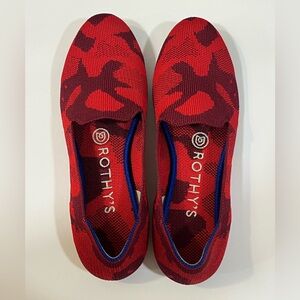 Retired red camo Rothys The Loafer women’s shoes flats
